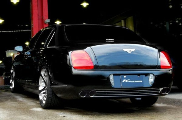 Photo1: [Bentley Flying Spur Exhaust Muffler] Steinless floating curl tail ＆sand blast “Ksg” logo mark with First Cat-back F1 Sound Valvetronic Exhaust System Inner Wolf Ver.