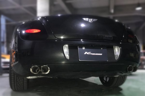 Photo3: [Bentley Continental GT  Exhaust Muffler] Stainless floating curl tail ＆ sand blast “Ksg” logo mark with First Cat-back F1 Sound Valvetronic Exhaust System Inner Wolf Ver.