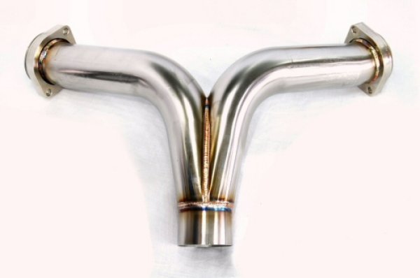 Photo1: [Ferrari F355 Exhaust Muffler] Stainless Y-style pipe (M2.7)