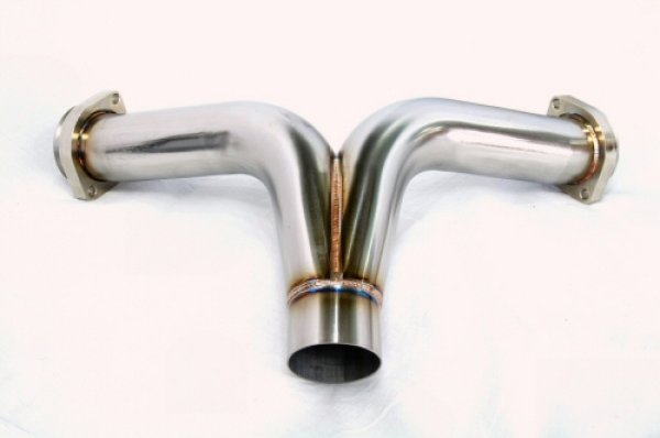 Photo3: [Ferrari F355 Exhaust Muffler] Stainless Y-style pipe (M2.7)