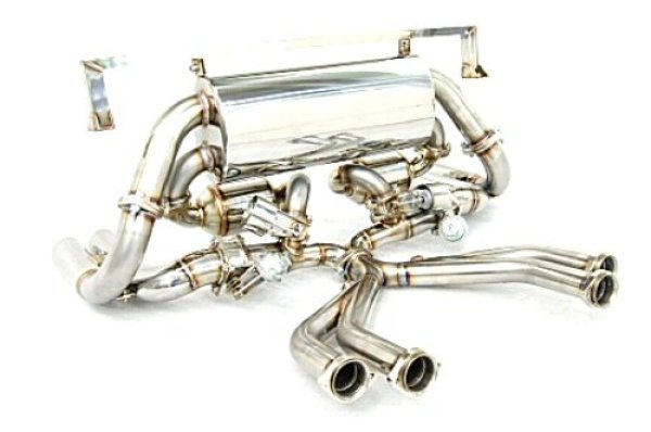Photo1: [Ferrari 512 Exhaust Muffler] Headers-Back Bypass & Hi-Flow Cat-Back F1 Sound Valvetronic Exhaust System (For U.S Model) [Stainless tail]
